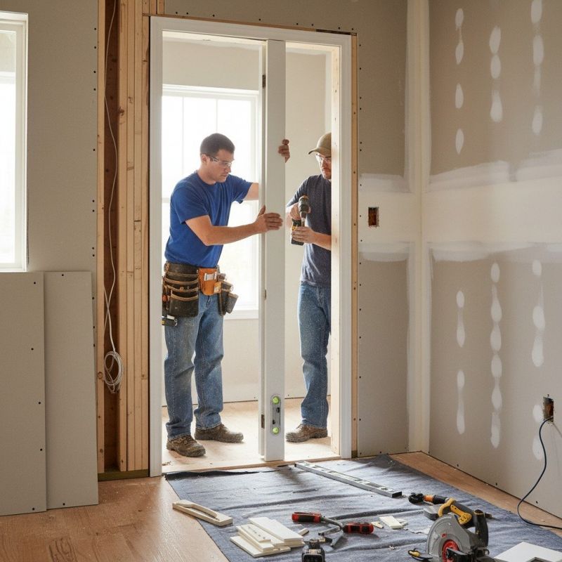 Interior Door Staining detail